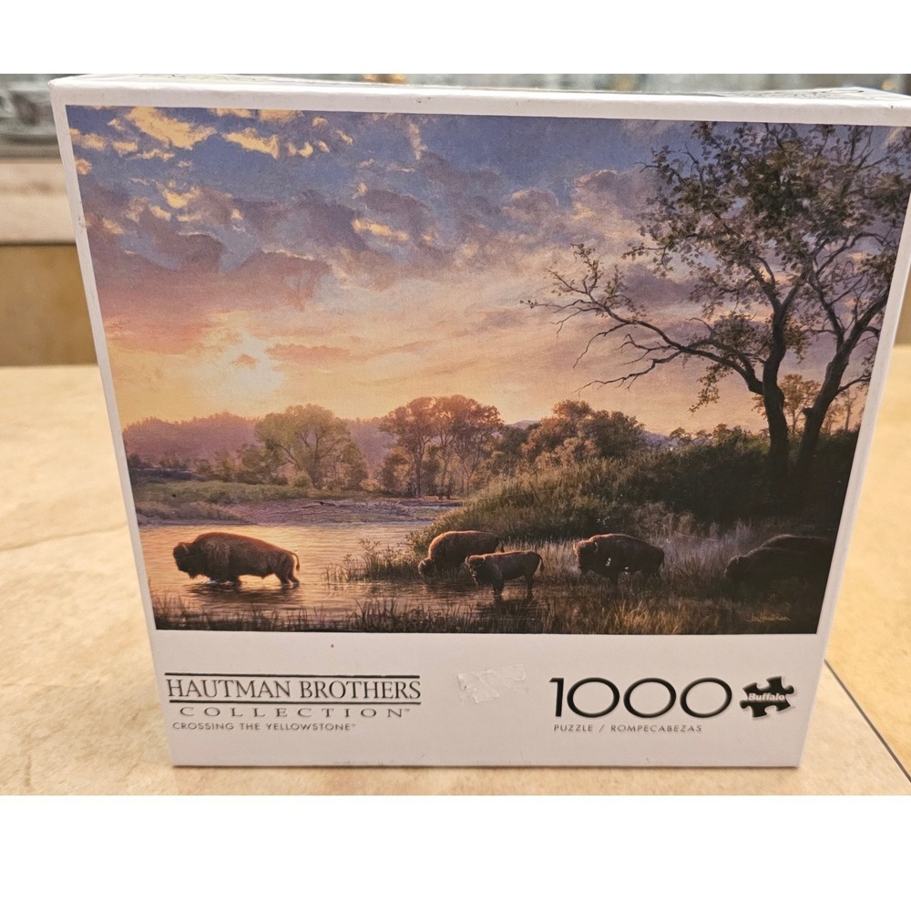 Hautman Brothers‎ Collection Crossing the Yellowstone 1000 Piece Buffalo Puzzle